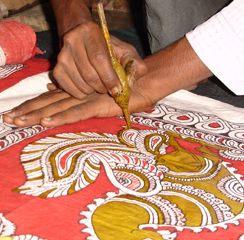 Kalamkari hand painting, Read:20 Unique Facts about Indian Handicrafts